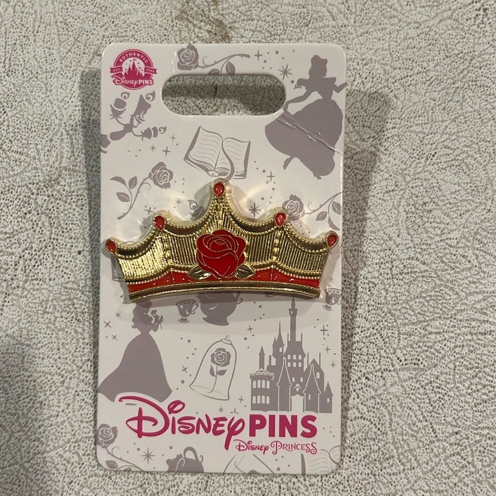 Disney princess belle crown pin brand new